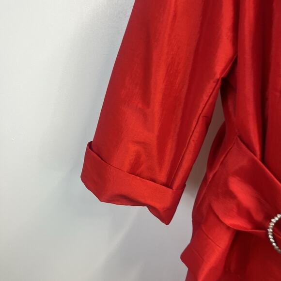 Nicolette Plus Size 24W Skirt Suit Women's Cherry Red Formal Evening Wedding - Picture 6 of 9